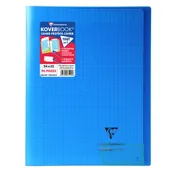 Clairefontaine Koverbook - Cahier polypro 24 x 32 cm - 96 pages - grands carreaux (Seyes) - bleu