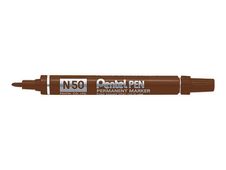 Pentel PEN N50 - Marqueur permanent - pointe ogive - marron