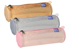 Trousse ronde Fancy paillettes - 1 compartiment - disponible dans différentes couleurs - Oxford
