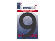 Pickup Home 3D Rio - Étiquette autocollante 100 mm - Chiffre 0 - gris