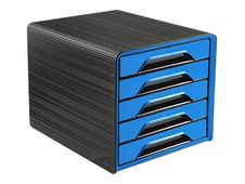 CEP Gloss - Module de classement 5 tiroirs - noir/bleu