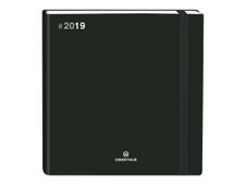 Flex - Agenda 1 semaine sur 2 pages - 16 x 16 cm - noir - Oberthur