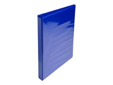 Exacompta Kreacover - Classeur à anneaux personnalisable - Dos 34 mm - A4 Maxi - bleu - 3 pochettes extérieures