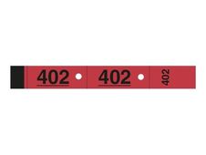 ELVE - 20 Carnets de 50 tickets de vestiaire 3 volets - 30 x 200 mm - numéroté - rouge