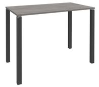 Table Lounge - L120xH105xP60 cm - 4 Pieds carbone - plateau imitation chêne gris