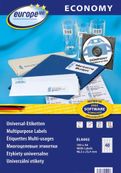 Europe100 - 4000 Étiquettes multi-usages blanches - 48,5 x 25,4 mm - réf ELA002.FR