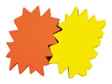 Apli Agipa - 10 éclatés fluo non effaçables - jaune/orange - 48 x 64 cm