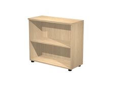 Bibliothèque basse Trend - L80xP35xH72 cm - 1 étagère - imitation chêne