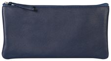 Clairefontaine - Trousse plate - cuir teinté - bleu foncé
