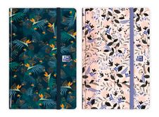 Agenda à élastique Oxford Flowers - 1 semaine sur 2 pages - 10 x 15 cm - différents modèles disponibles - Hamelin
