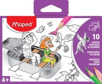 Maped - 10 cartes postales à colorier