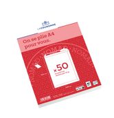 La Couronne - 50 Pochettes  C4 229 x 324 mm - 90 gr - blanc - sans fenêtre - bande auto-adhésive