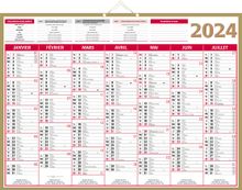 Bouchut Quarantor - Calendrier bancaire 7 mois par face - 40,5 x 55 cm