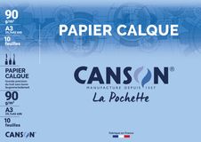 Canson - Pochette papier calque - 10 feuilles - A3 - 90 gr