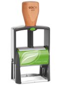 Colop 2600 Classic Green Line - Tampon métallique personnalisable - 8 lignes - format rectangulaire