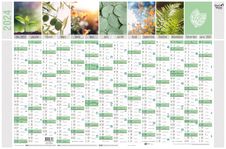 Quo Vadis Equology - Calendrier recyclé horizontal - 13 mois sur 1 face - carte de France au verso - 43 x 55 cm