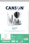 Canson 1557 - Bloc dessin - 30 feuilles - A4 - 180 gr - blanc