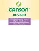 Canson - Pochette buvard - 12 feuilles - 16 x 21 cm - 125g - blanc