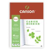 Canson - Cahier à dessin / Herbier 24 x 32 cm - 24 feuilles - dos rigide - blanc