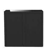 Armoire basse à rideaux EASY OFFICE - 110 x 104 x 41,5 cm - Corps, rideaux et poignée noir