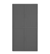 Armoire basse à rideaux EASY OFFICE - 110 x 204 x 41,5 cm - Corps, rideaux et poignée anthracite