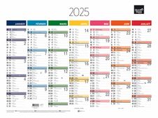 Quo Vadis Arc en Ciel - Calendrier 7 mois par face - 40,5 x 55 cm