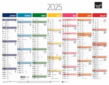 Quo Vadis Arc en Ciel - Calendrier 7 mois par face - 33,5 x 43 cm