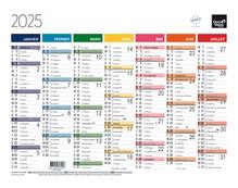 Quo Vadis Arc en Ciel - Calendrier 7 mois par face - 21 x 27 cm