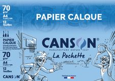 Canson - Pochette papier calque - 12 feuilles - A4 - 70 gr - édition artiste manga