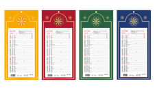 Calendrier Mensuel Long Lecas - 1 mois par page  
 16x33  cm - disponible dans 4 décors - Hamelin