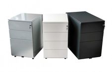 Caisson bout de bureau - 3 tiroirs - 69 x 41,6 x 74,6 cm - noir