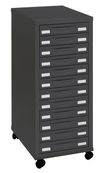 Module de rangement à roulettes 12 tiroirs - anthracite