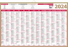 Bouchut Maxior - Calendrier bancaire recto 13 mois - 43 x 65 cm - or
