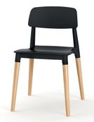 Chaise SCANDINAVE - pieds bois - noir