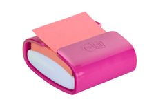 Post-it - Dévidoir fuschia Z-Notes - + 1 bloc Super Sticky - vert néon