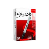 Sharpie - Pack de 12 marqueurs permanents - pointe fine - noir