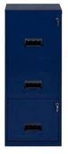 Classeur 3 tiroirs pour dossiers suspendus - 96 x 40 x 40 cm - bleu nuit nacré