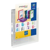 Viquel Propyglass - Classeur à anneaux personnalisable - Dos 35 mm - A4 - transparent