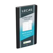 Agenda de poche Lecas Spazio - 1 semaine sur 2 pages - 9 x 17 cm - disponible dans différentes couleurs
