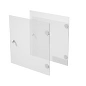 Jeu de 2 portes pour bibliothèque MAXICOLOR - verre dépoli