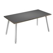 Bureau LEONARDO - 160 cm - Anthracite chants chêne