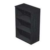 Bibliothèque mi-haute Trend - L80xP35xH120 cm - 2 étagères - imitation frêne