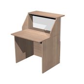 Banque d'accueil module haut MUSA - L80 cm - Noyer/blanc