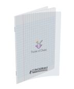 Conquérant Classique - Cahier de poésie et chant 17 x 22 cm - 48 pages - pages blanches et grands carreaux (Seyes) - transparent