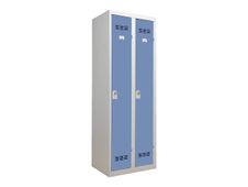 Vestiaire Industrie Propre - 2 portes - 180 x 60 x 50 cm - gris/beu