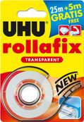 4026700363807-UHU Rollafix - Ruban adhésif avec dévidoir - transparent - 19 mm x 30 m (25m + 5m offert)--0