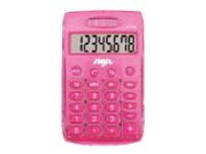Carpentras Sign - Calculatrice de poche rose - 8 chiffres - solaire