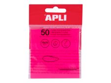 Apli - Notes adhésives - 50 feuilles - 75 x 75 mm - transparentes rose