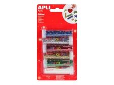 Apli - 6 tubes à paillettes - coloris assortis