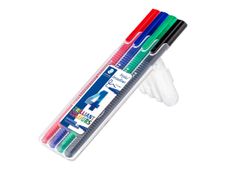 STAEDTLER triplus broadliner 338 - Pack de 4 feutres fins - pointes et couleurs assorties